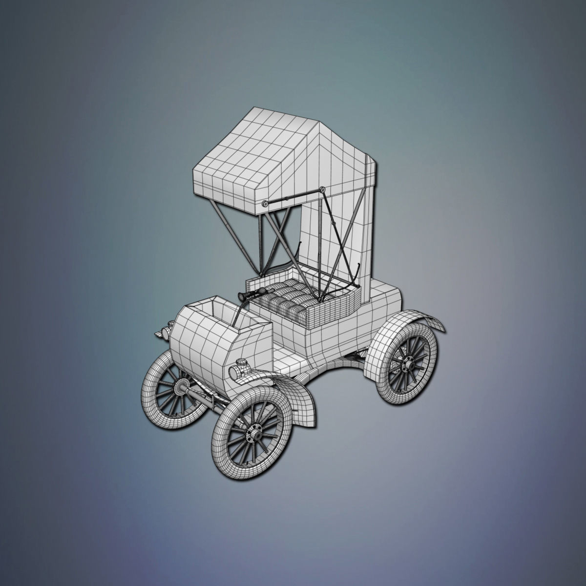 Vintage car 3D model_7