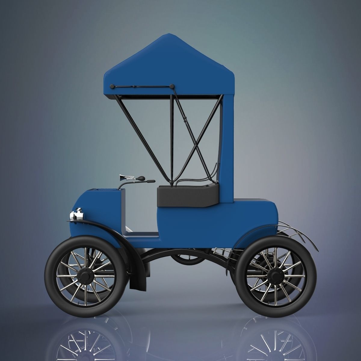 Vintage car 3D model_3