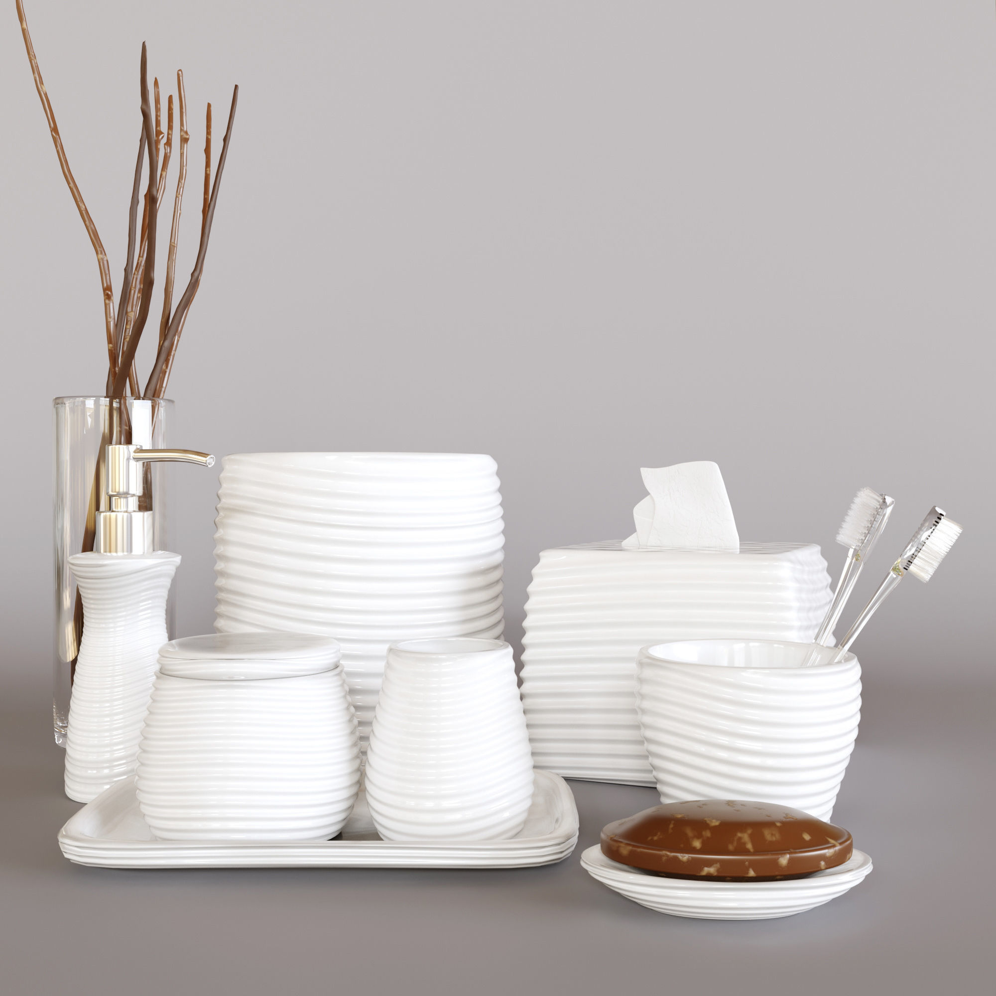 Bathroom accessories 4 3D model_1