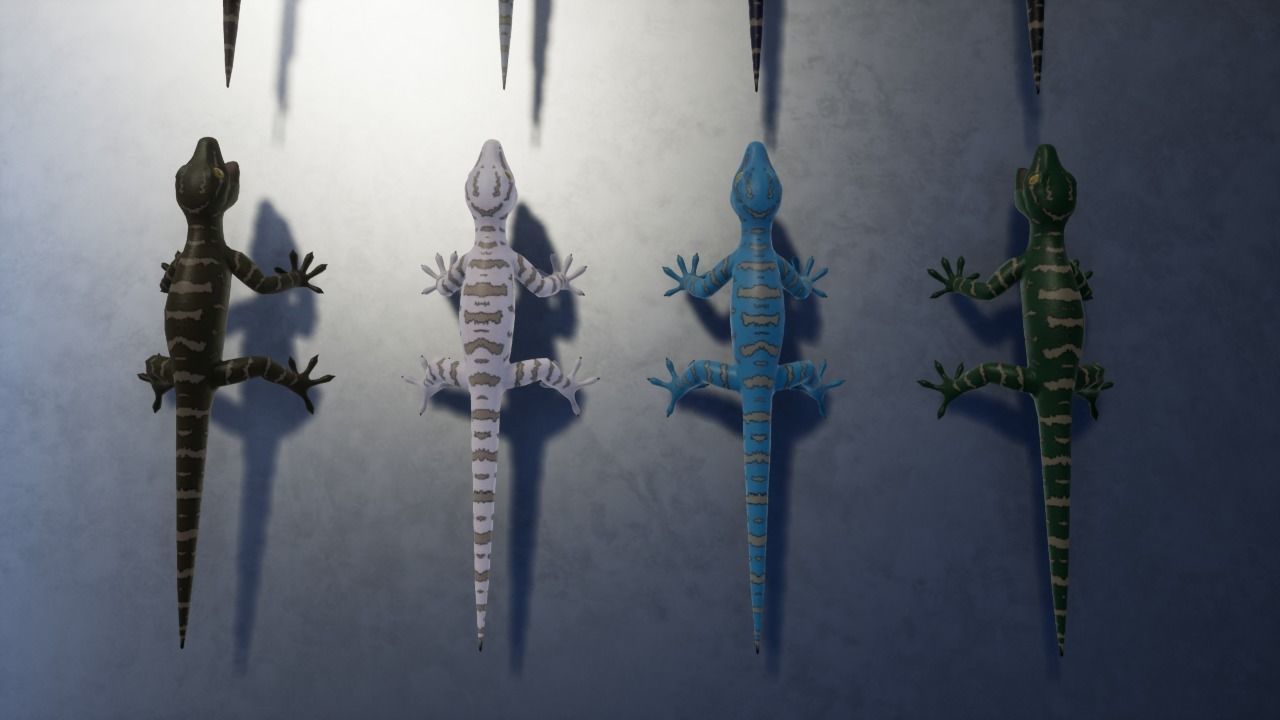 3D Gecko Low-poly 3D model_7