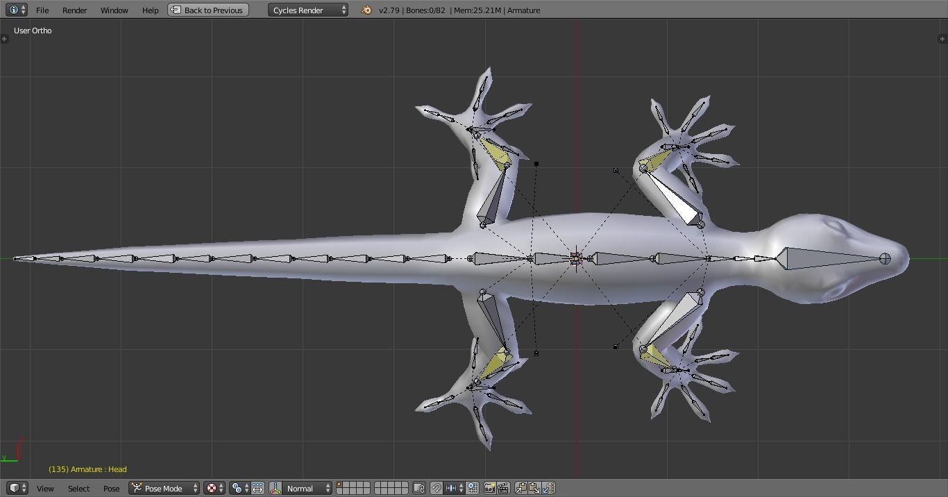 3D Gecko Low-poly 3D model_21