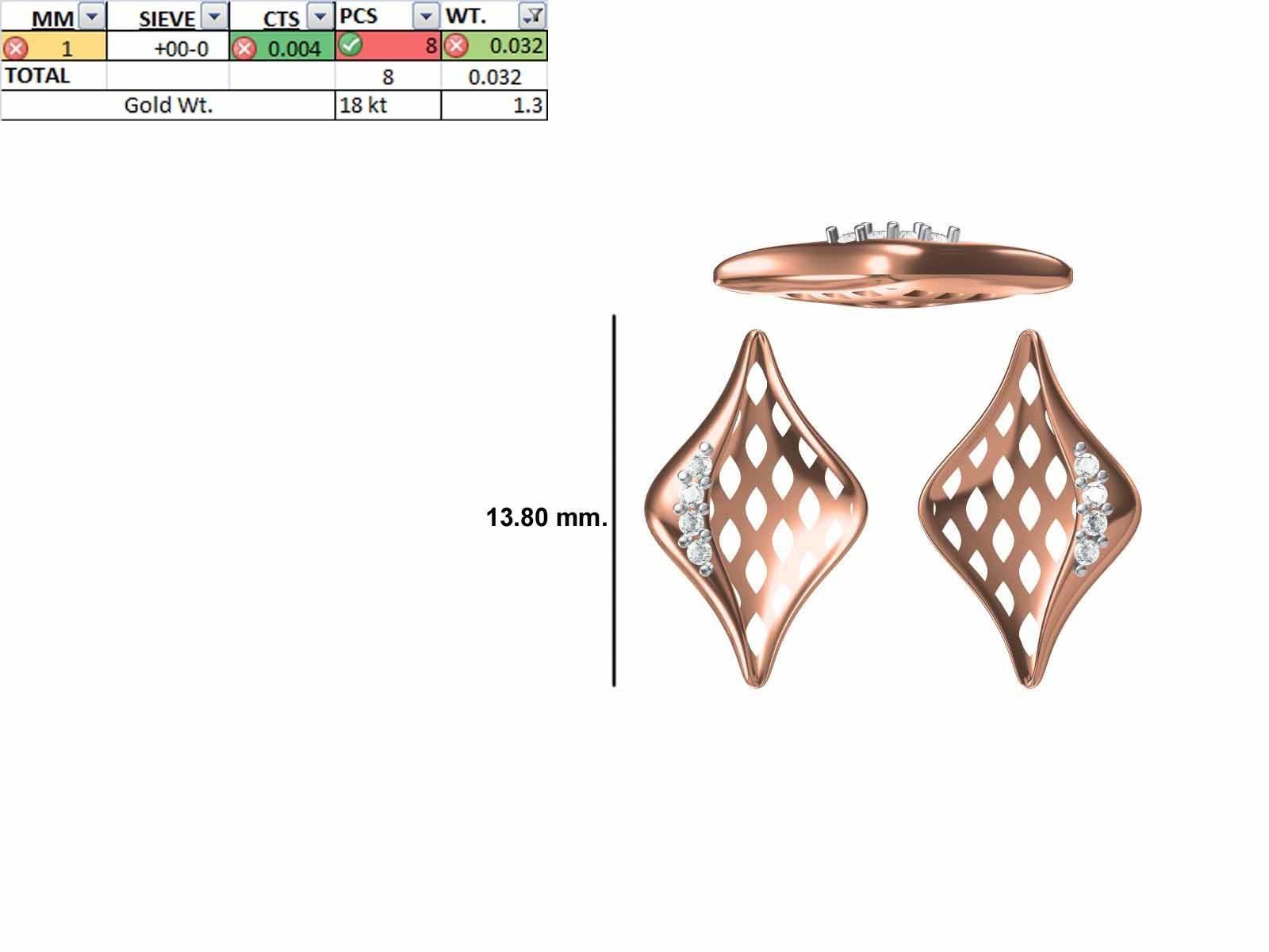 200 JCD PENDANT EARRINGS SET BULK COLLECTION 2GM LIGHT WT 3D print model_145
