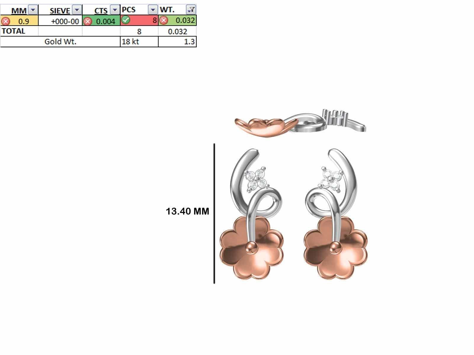 200 JCD PENDANT EARRINGS SET BULK COLLECTION 2GM LIGHT WT 3D print model_78