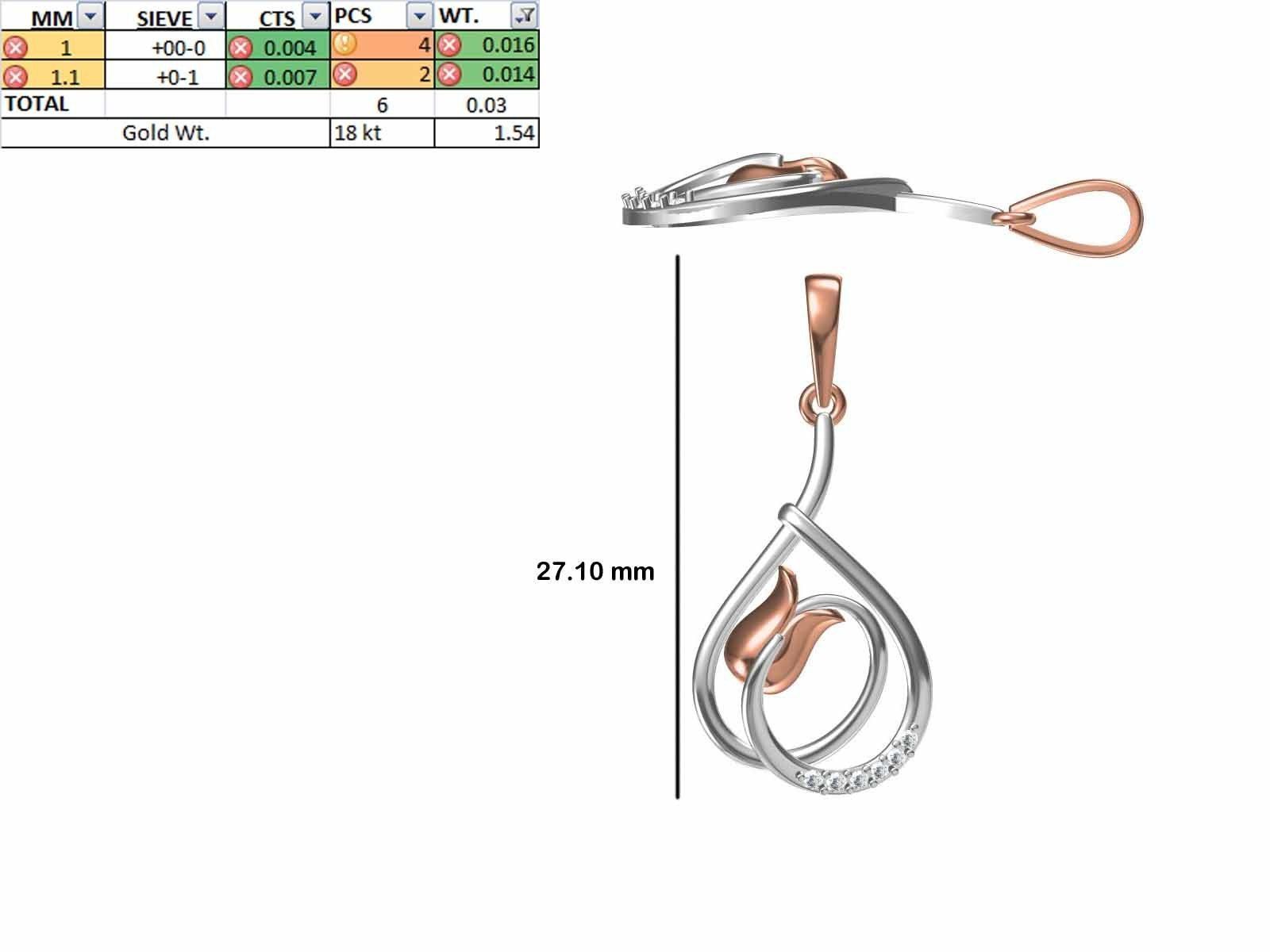 200 JCD PENDANT EARRINGS SET BULK COLLECTION 2GM LIGHT WT 3D print model_66