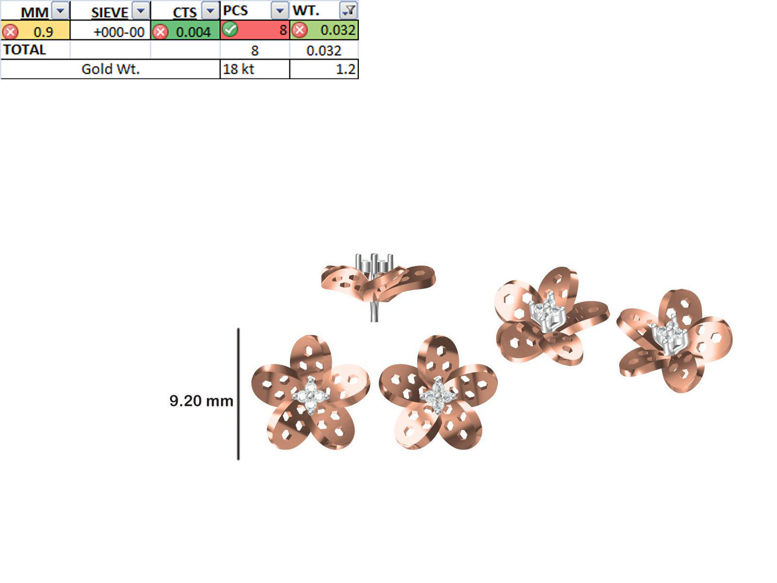 200 JCD PENDANT EARRINGS SET BULK COLLECTION 2GM LIGHT WT 3D print model_47