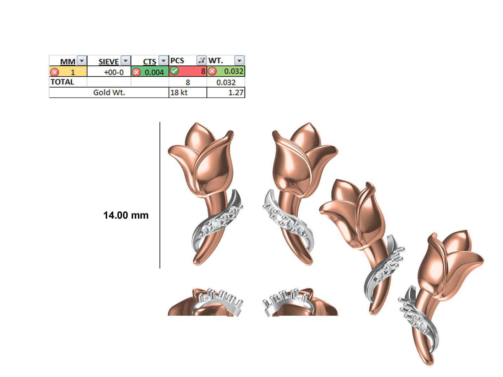 200 JCD PENDANT EARRINGS SET BULK COLLECTION 2GM LIGHT WT 3D print model_100