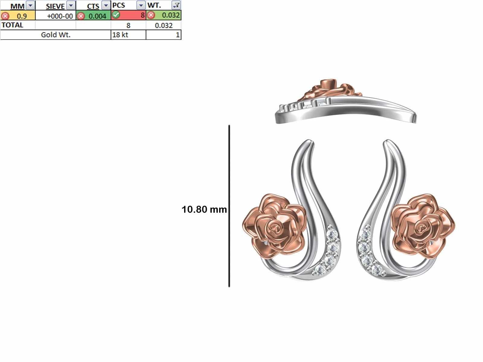 200 JCD PENDANT EARRINGS SET BULK COLLECTION 2GM LIGHT WT 3D print model_33