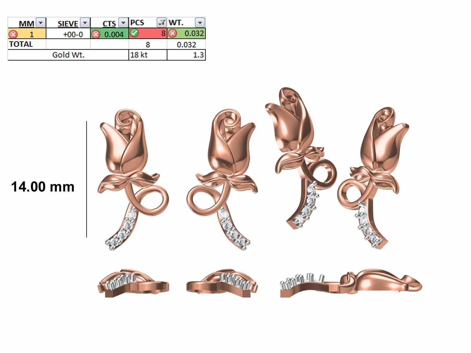 200 JCD PENDANT EARRINGS SET BULK COLLECTION 2GM LIGHT WT 3D print model_81