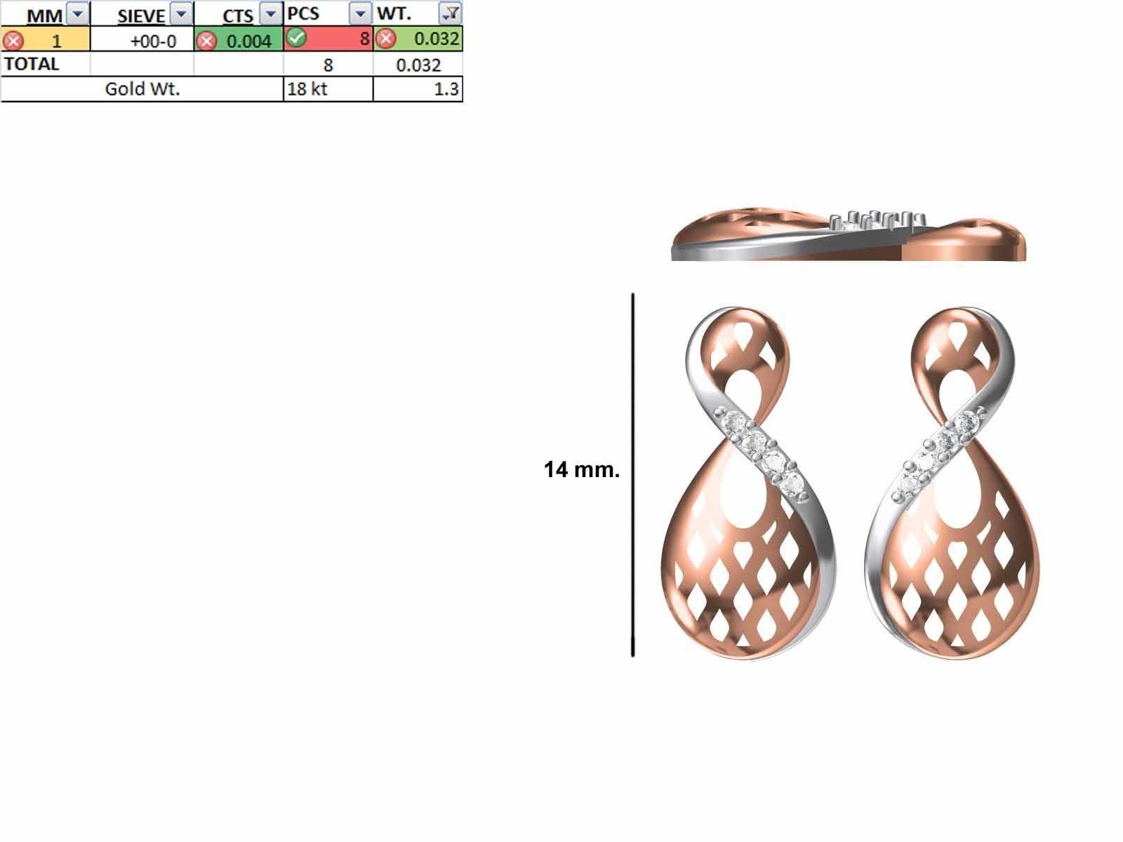 200 JCD PENDANT EARRINGS SET BULK COLLECTION 2GM LIGHT WT 3D print model_136