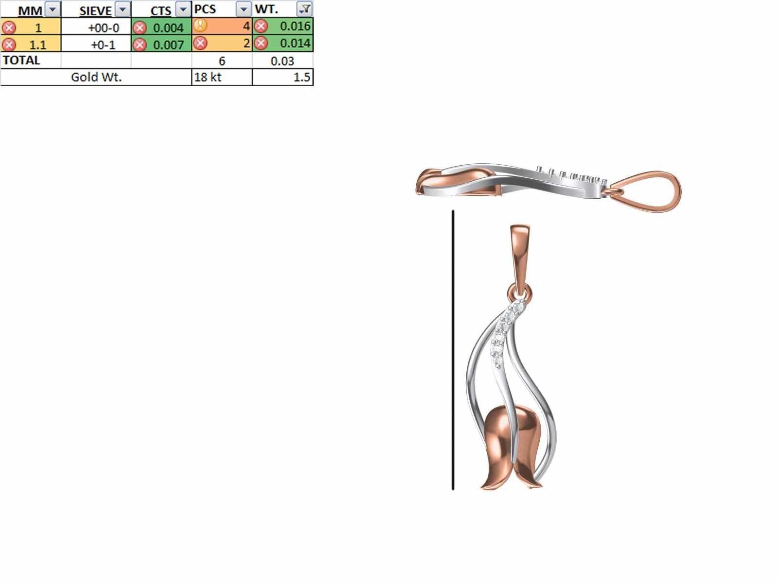 200 JCD PENDANT EARRINGS SET BULK COLLECTION 2GM LIGHT WT 3D print model_79