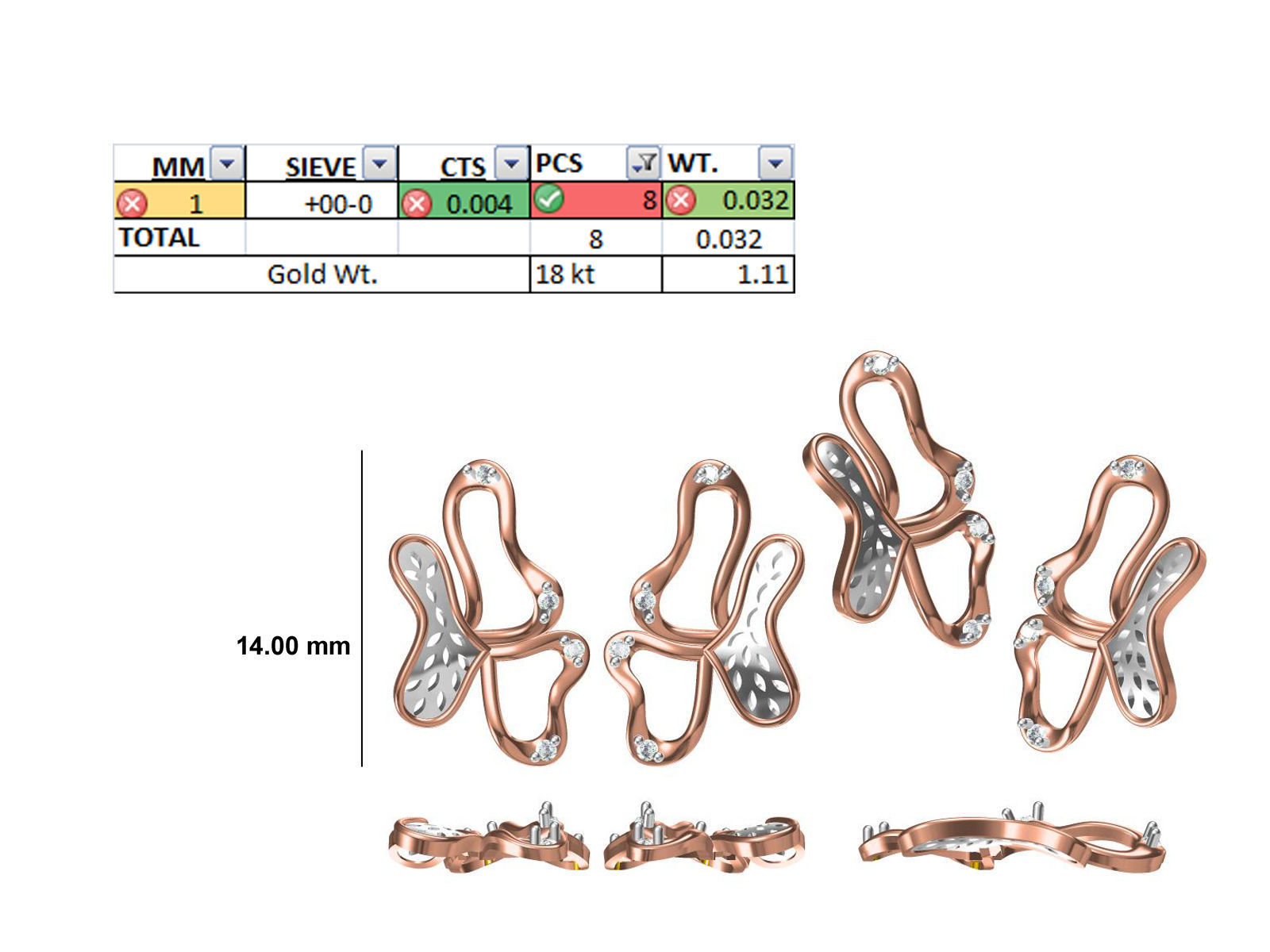200 JCD PENDANT EARRINGS SET BULK COLLECTION 2GM LIGHT WT 3D print model_64