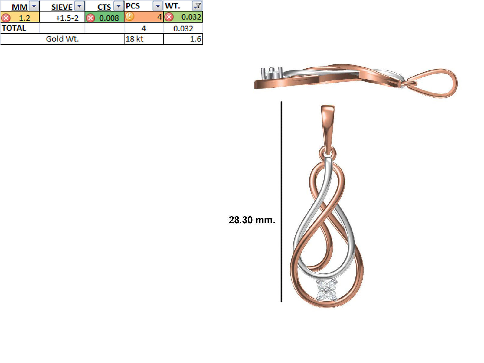 200 JCD PENDANT EARRINGS SET BULK COLLECTION 2GM LIGHT WT 3D print model_134