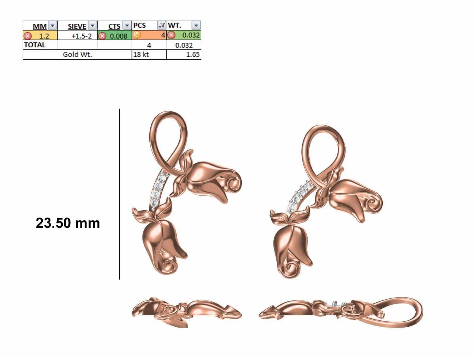 200 JCD PENDANT EARRINGS SET BULK COLLECTION 2GM LIGHT WT 3D print model_82