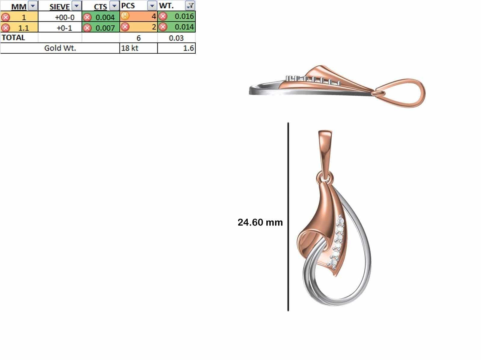 200 JCD PENDANT EARRINGS SET BULK COLLECTION 2GM LIGHT WT 3D print model_67