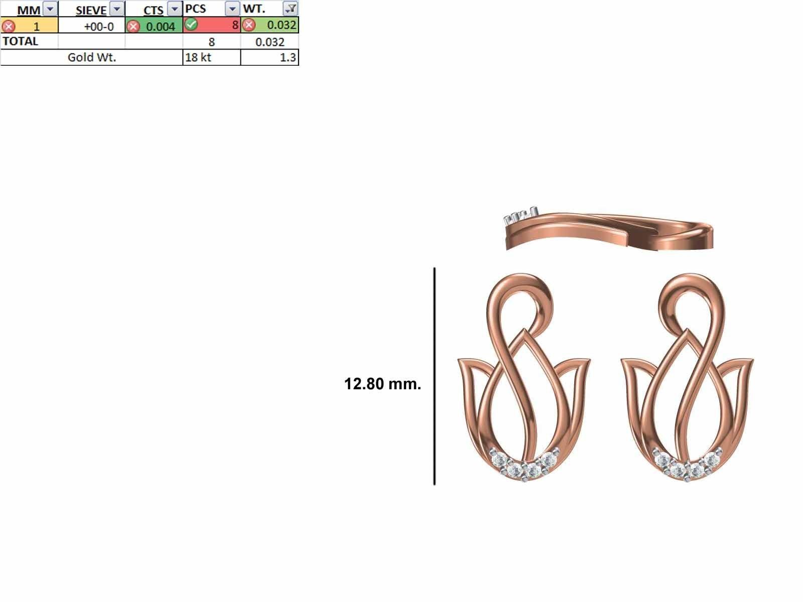200 JCD PENDANT EARRINGS SET BULK COLLECTION 2GM LIGHT WT 3D print model_125