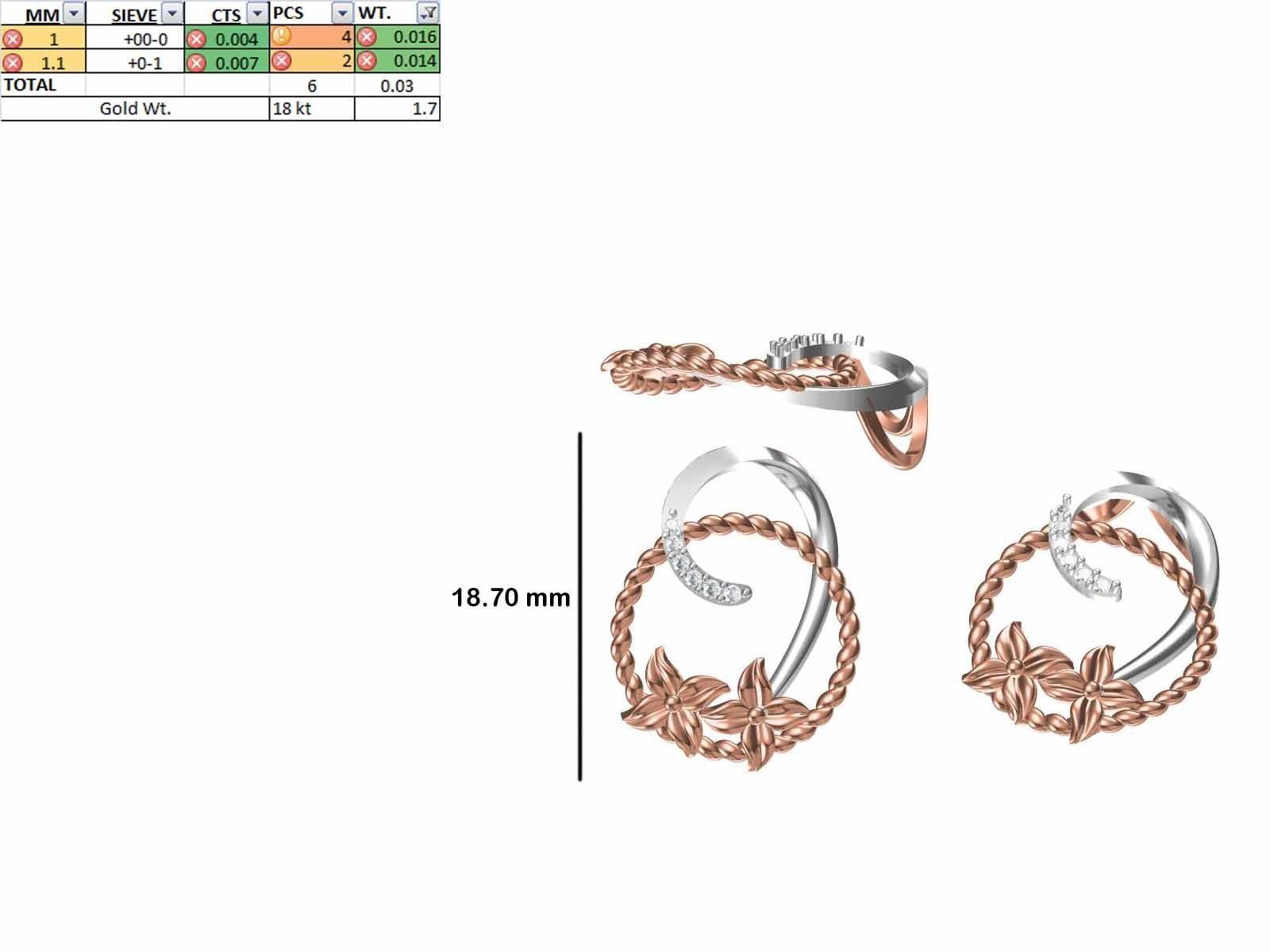 200 JCD PENDANT EARRINGS SET BULK COLLECTION 2GM LIGHT WT 3D print model_70