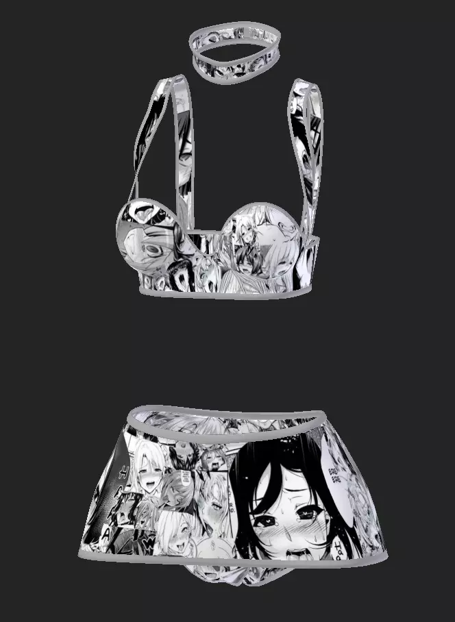 Ahegao Full Outfit Low-poly 3D model