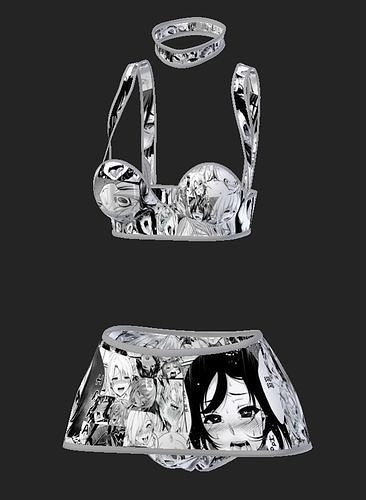 Ahegao Full Outfit  Low-poly 3D model