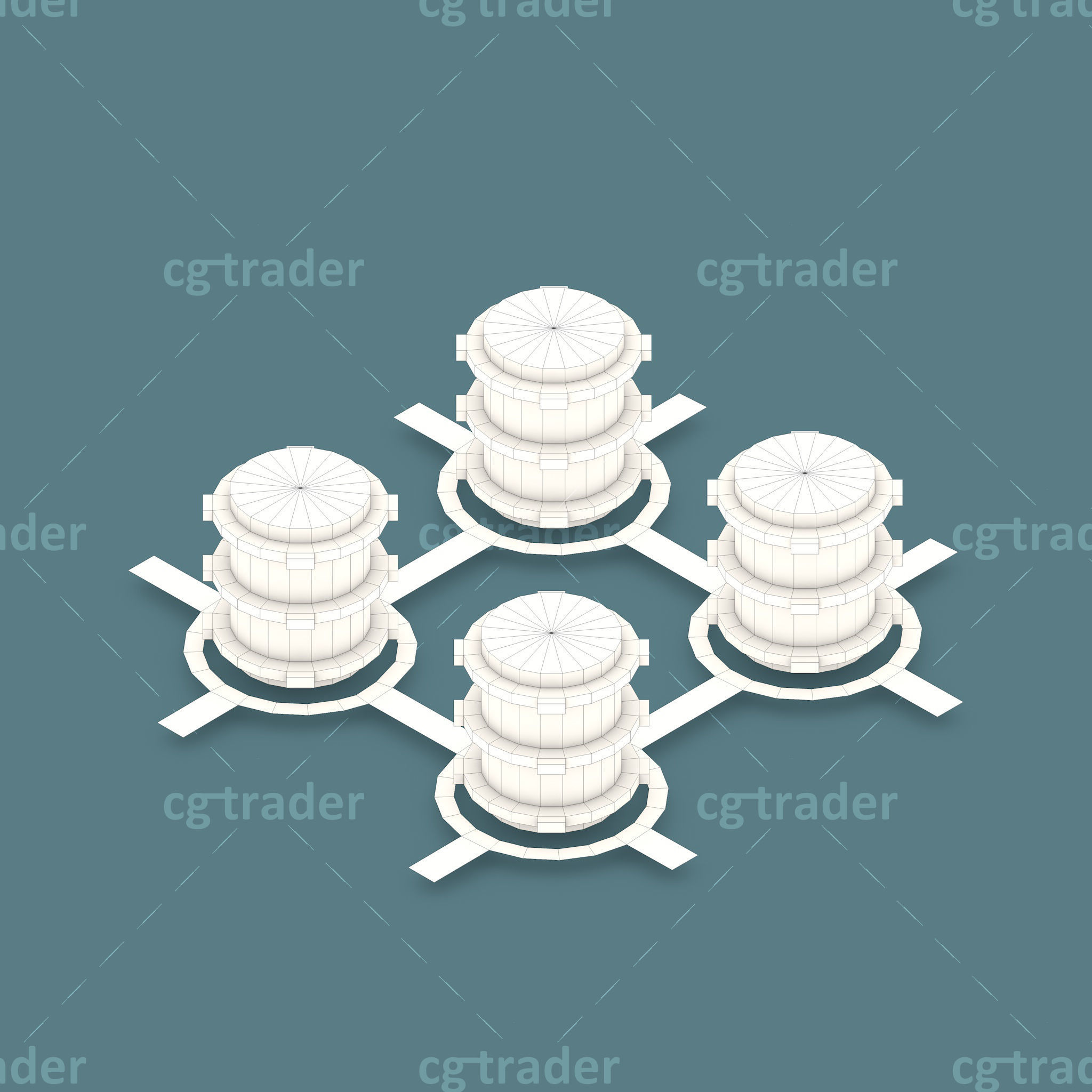 Low Poly Cryptocurrency Blockchain Isometric Pack 01 Low-poly 3D model_8