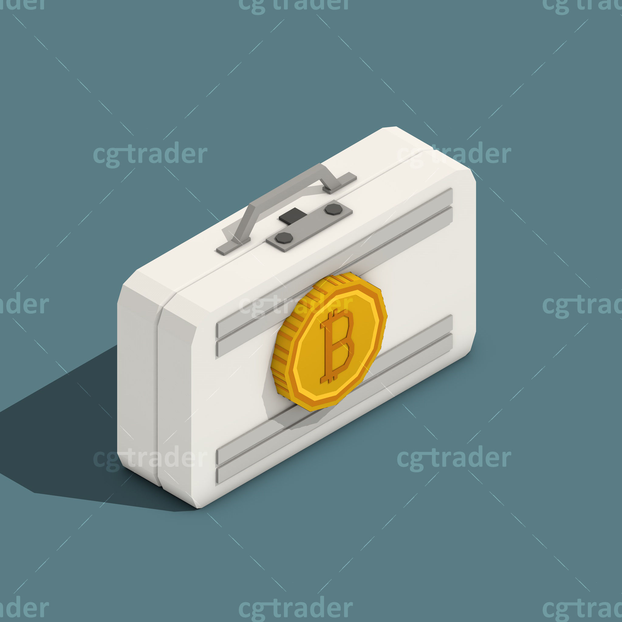 Low Poly Cryptocurrency Blockchain Isometric Pack 01 Low-poly 3D model_21
