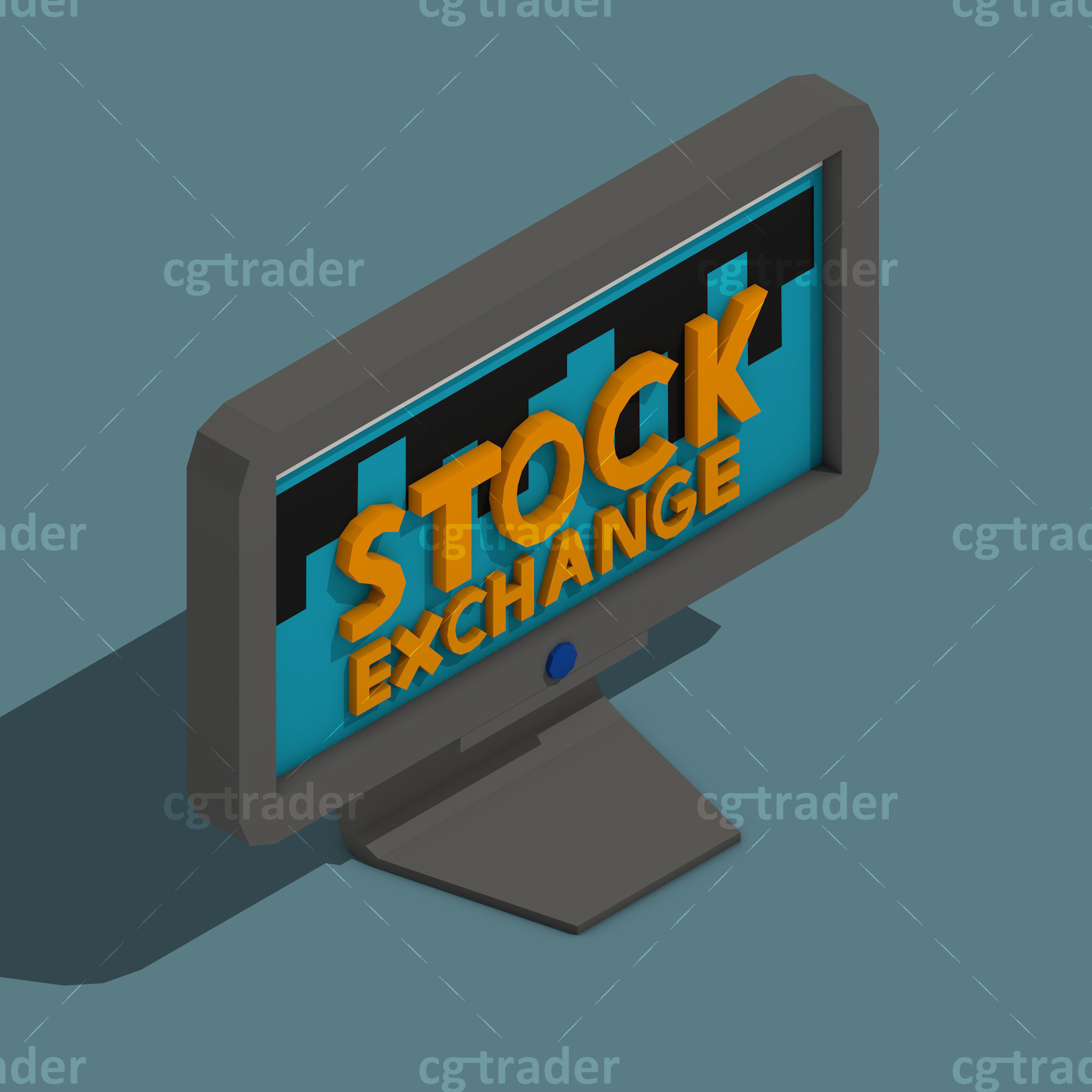 Low Poly Cryptocurrency Blockchain Isometric Pack 01 Low-poly 3D model_19