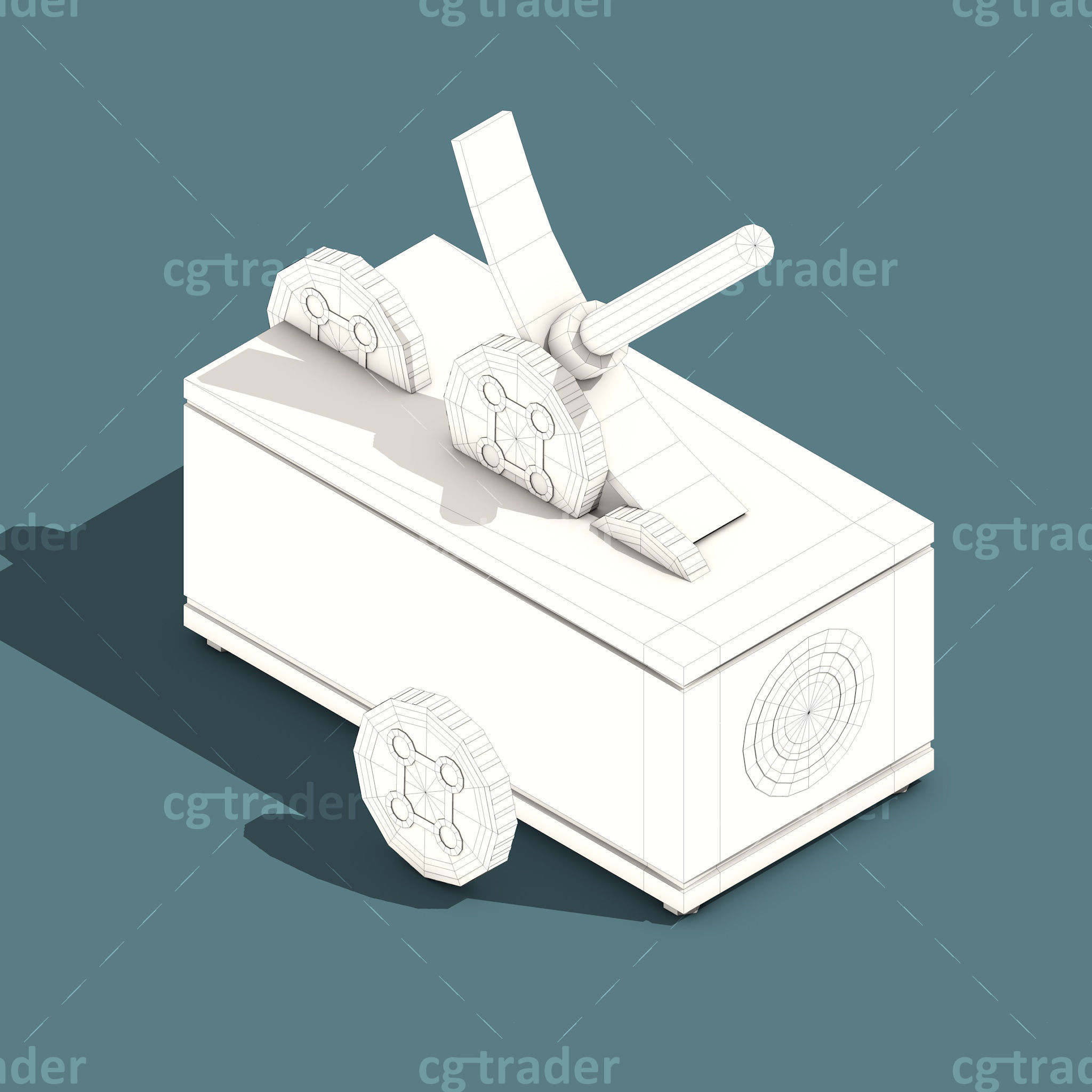 Low Poly Cryptocurrency Blockchain Isometric Pack 01 Low-poly 3D model_34