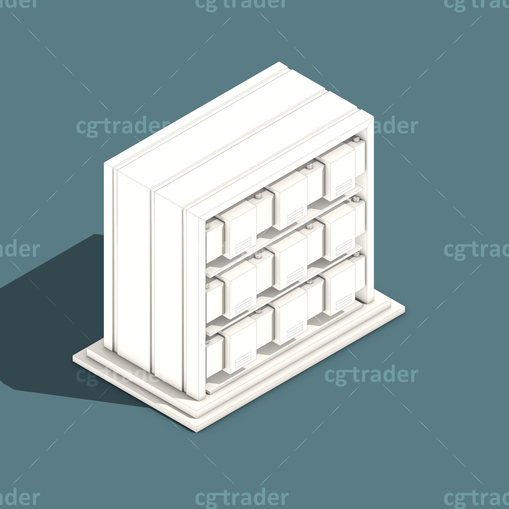 Low Poly Cryptocurrency Blockchain Isometric Pack 01 Low-poly 3D model_28