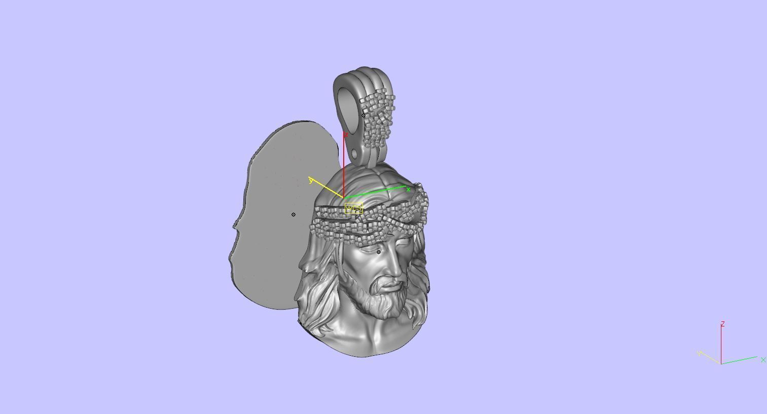 Jesus pendant 1 3D model_21