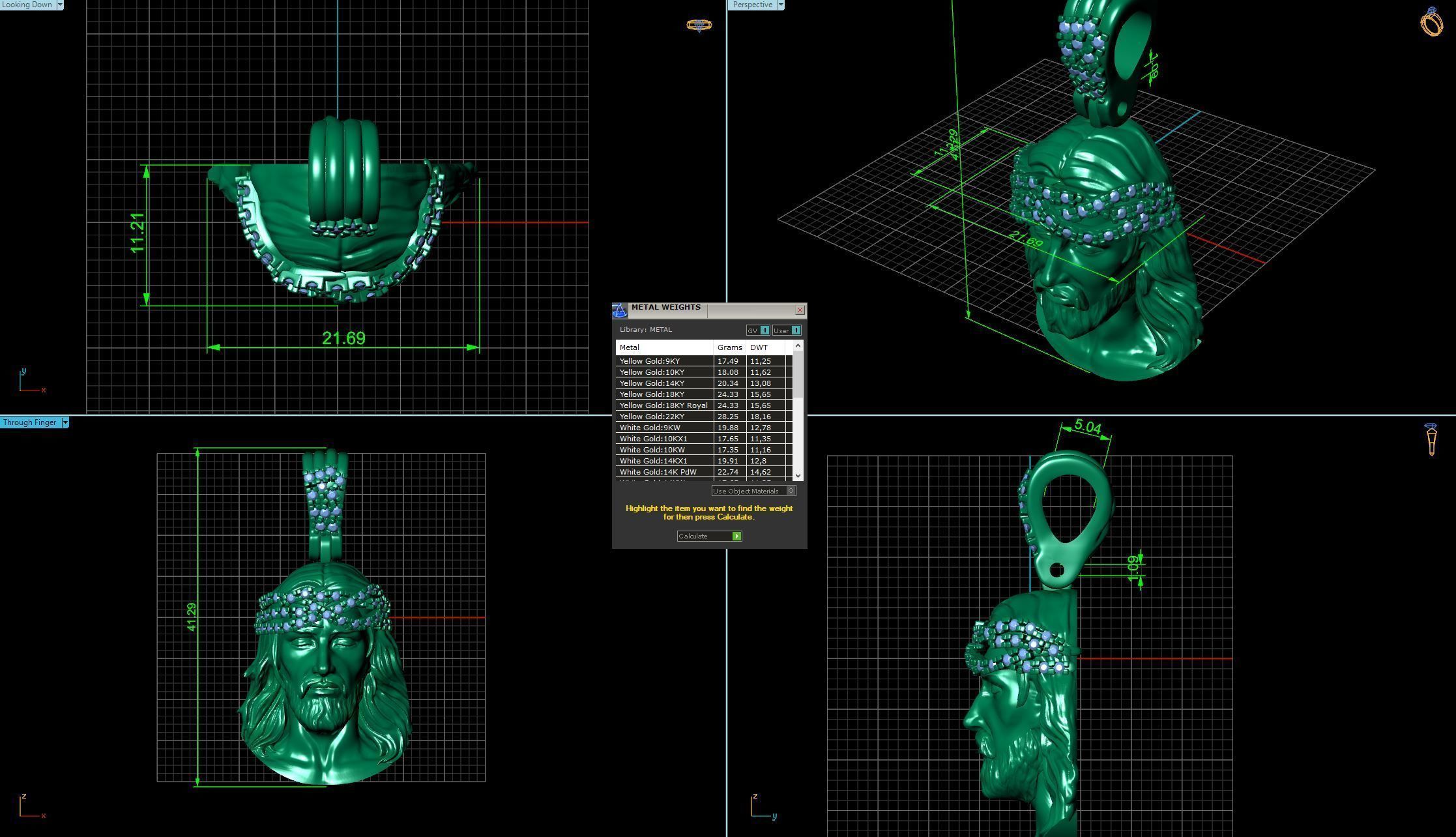 Jesus pendant 1 3D model_17