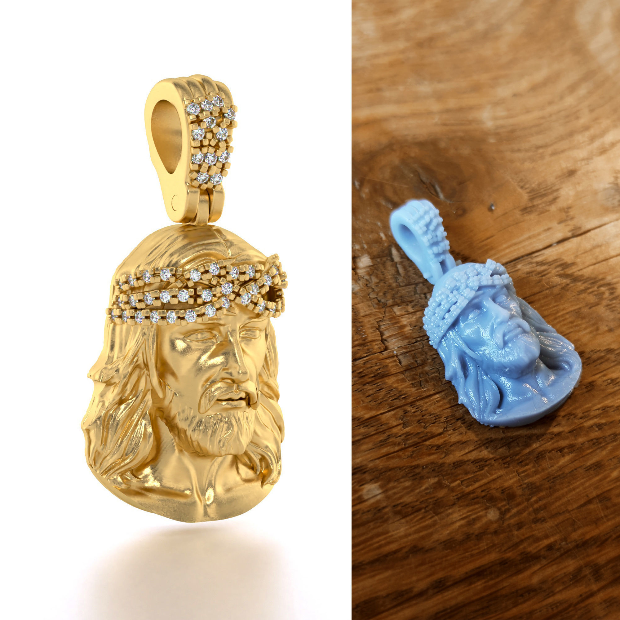 Jesus pendant 1 3D model_1