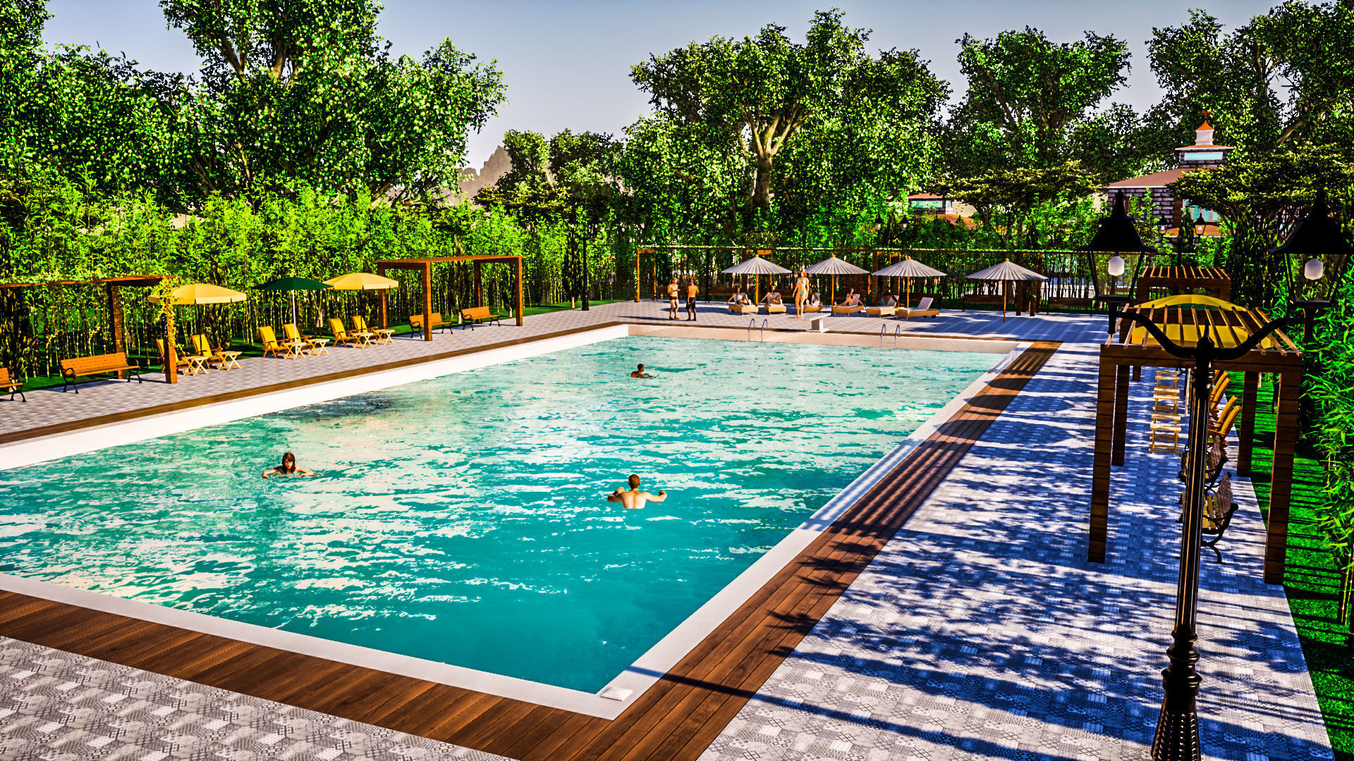 Amusement park and resort 3D model_6