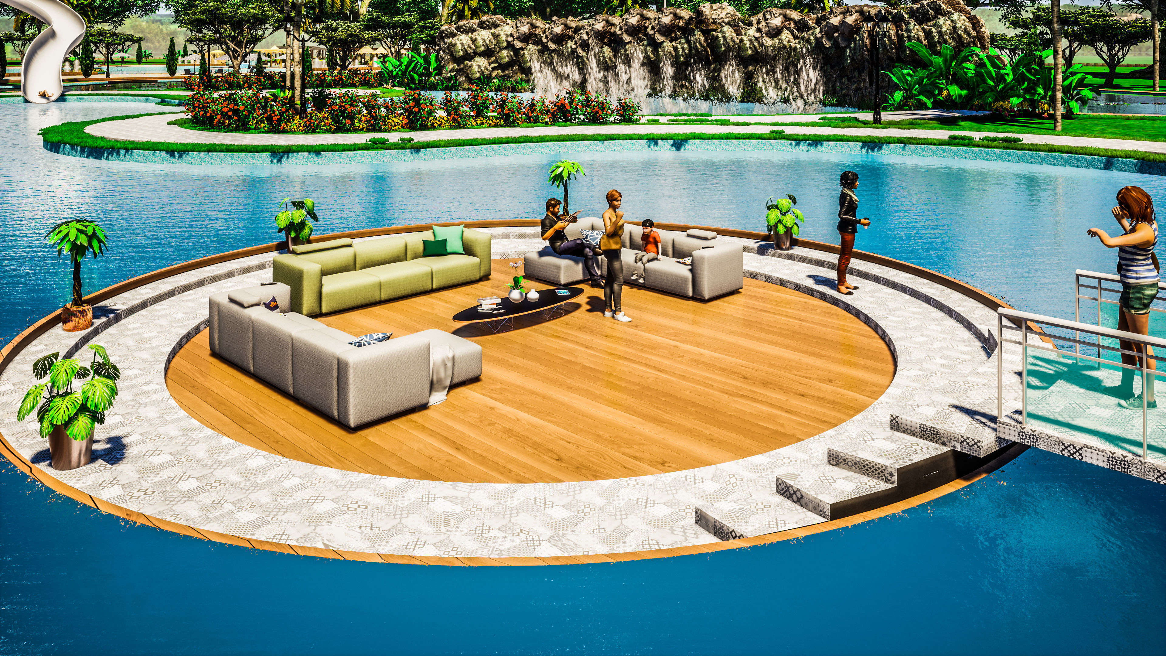 Amusement park and resort 3D model_9