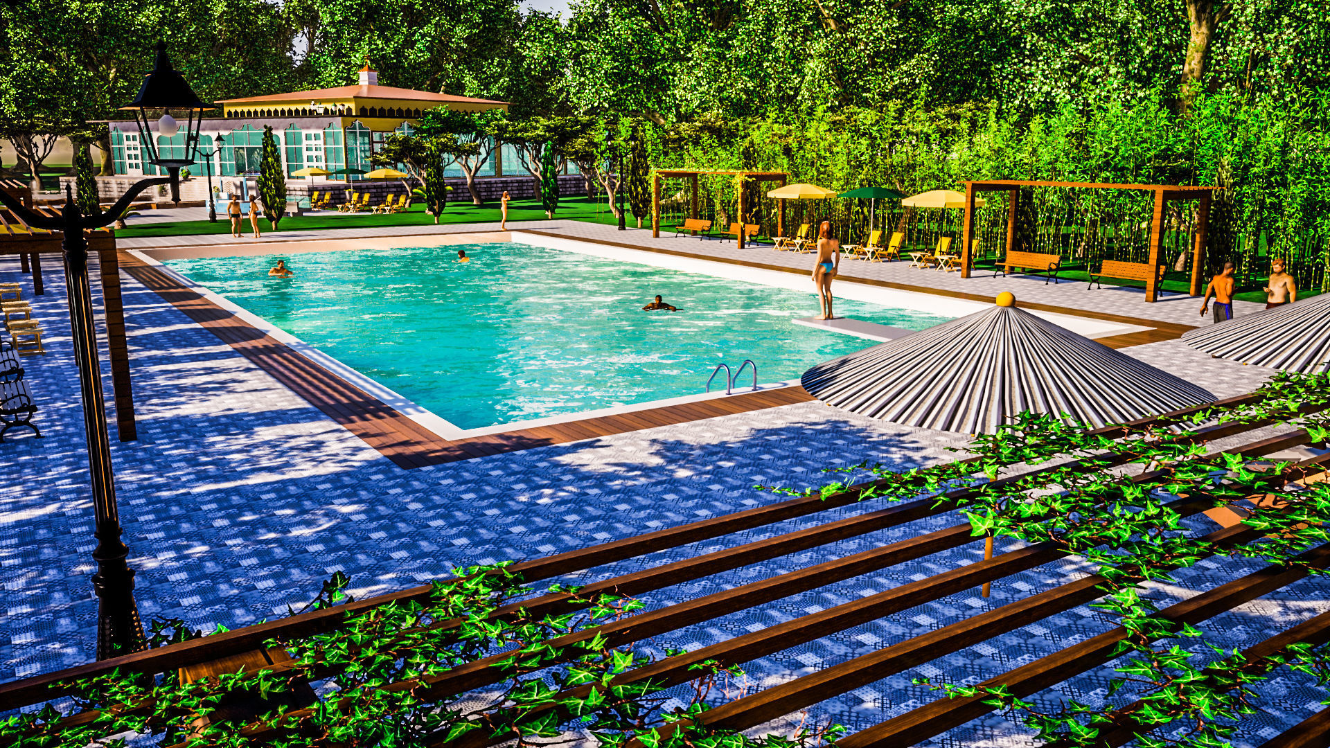 Amusement park and resort 3D model_5