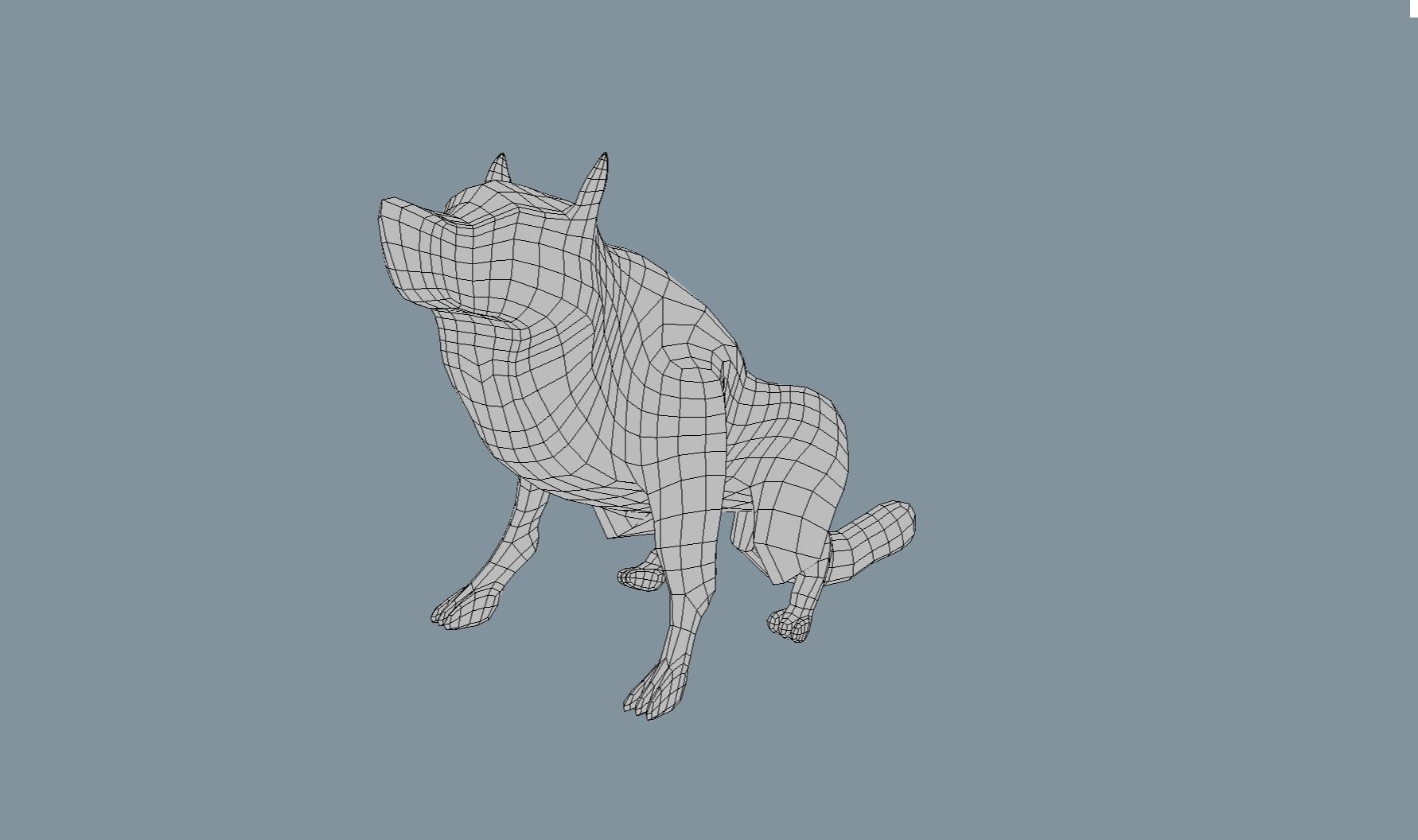 Wolf - low-poly model dog running Free low-poly 3D model_13