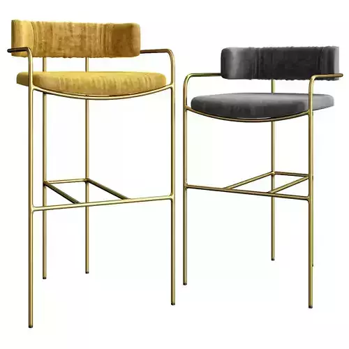 Louvini Style Chairs Design 3d model