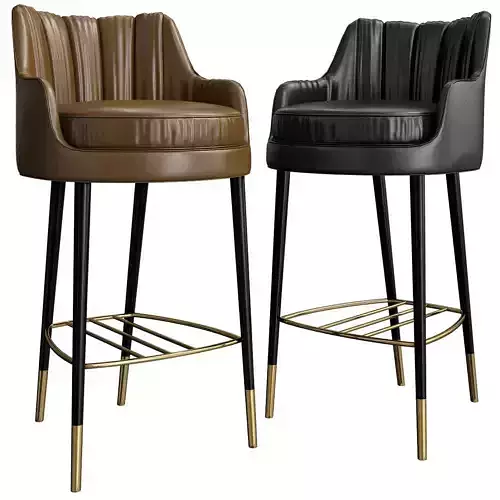 Chair Beverly CITTERI Leather 3d model