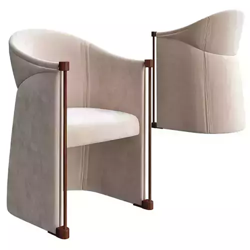 Armchair Almora  DOSHI LEVIEN with Pink Design 3d model