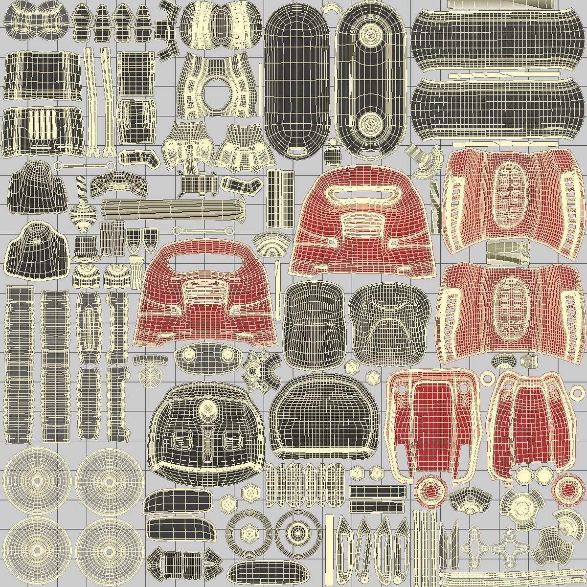 Lawn Mover Low-poly 3D model_5