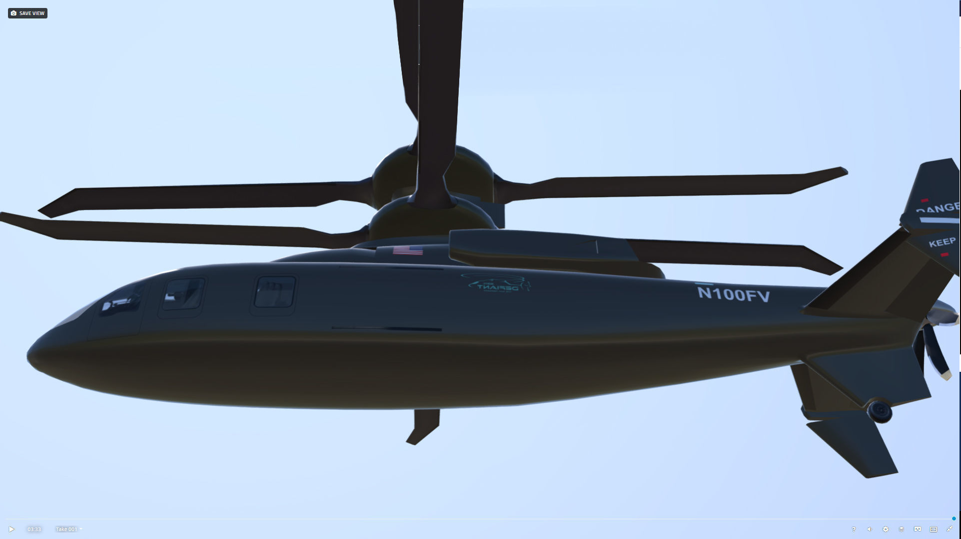 Sikorsky Boeing SB1 Defiant demonstrator Low-poly 3D model_13