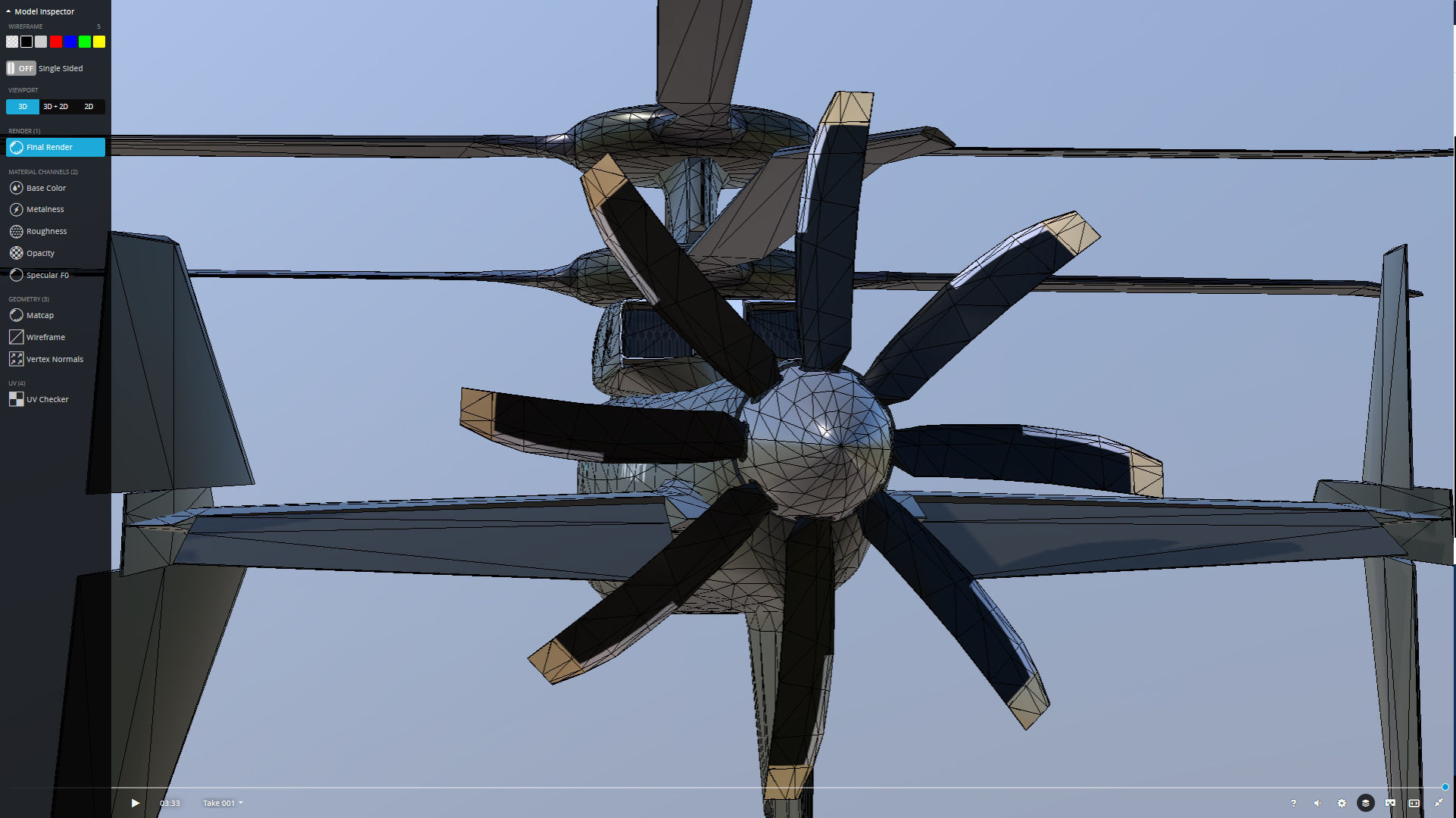 Sikorsky Boeing SB1 Defiant demonstrator Low-poly 3D model_3