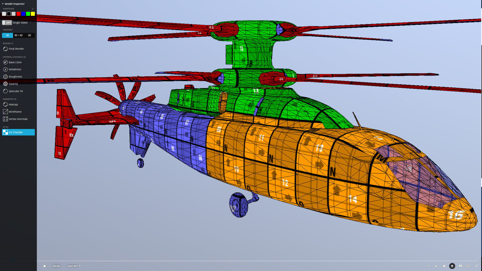 Sikorsky Boeing SB1 Defiant demonstrator Low-poly 3D model_5