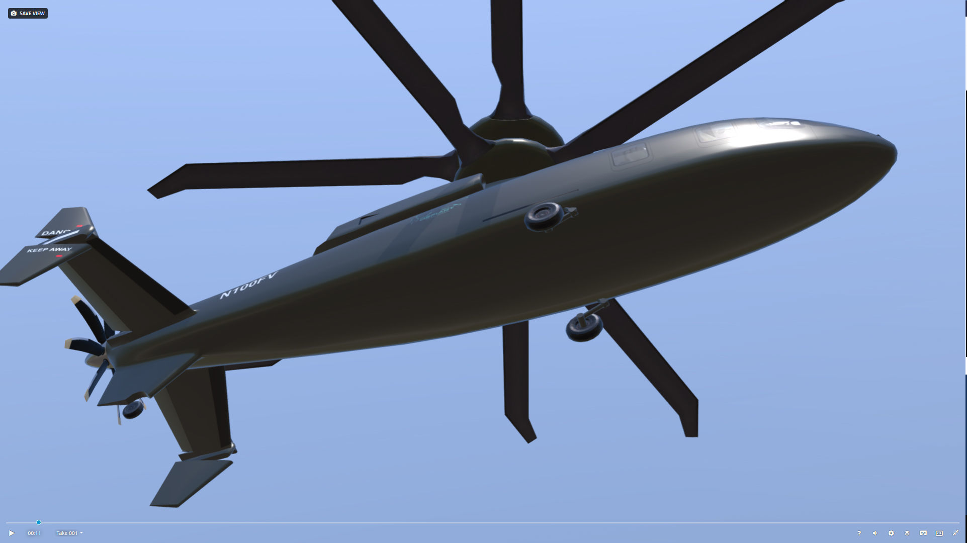 Sikorsky Boeing SB1 Defiant demonstrator Low-poly 3D model_12