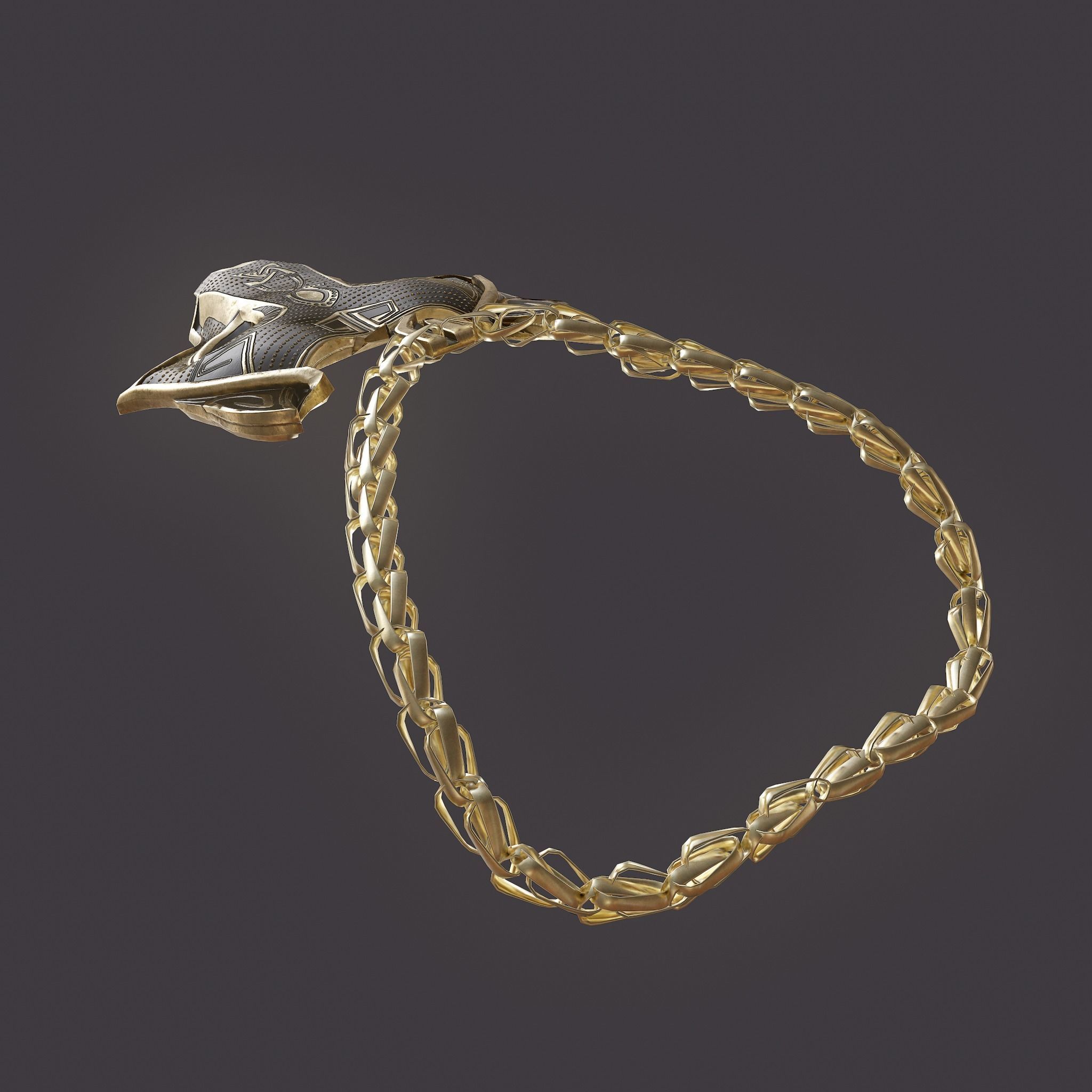 Wolf Pendant Low-poly 3D model_7