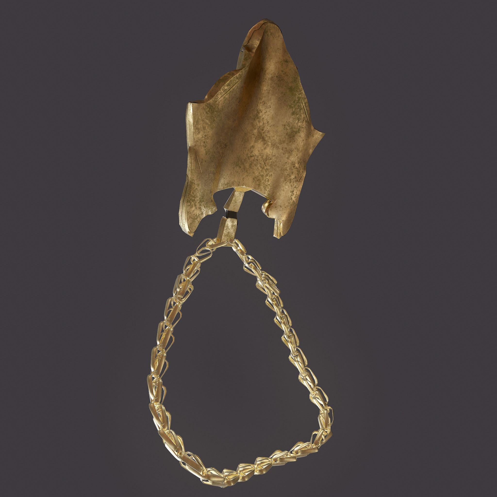 Wolf Pendant Low-poly 3D model_28