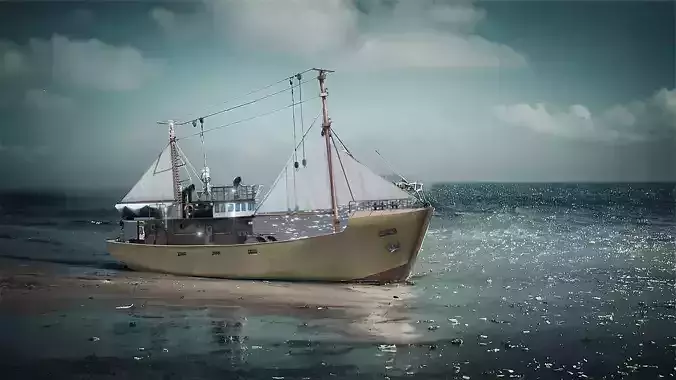 Kuter B-25 Polish fishing boat B-25 class Updated PBR version