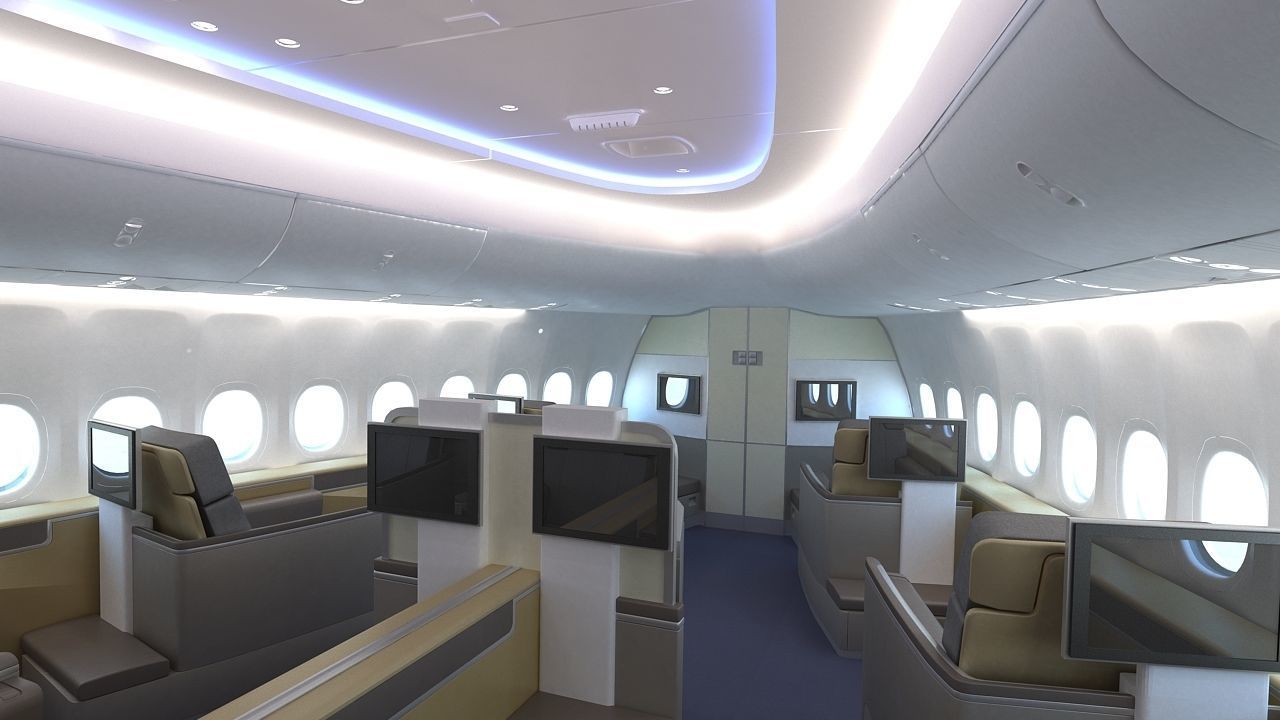 B 747-8 with Interior  3D model_7