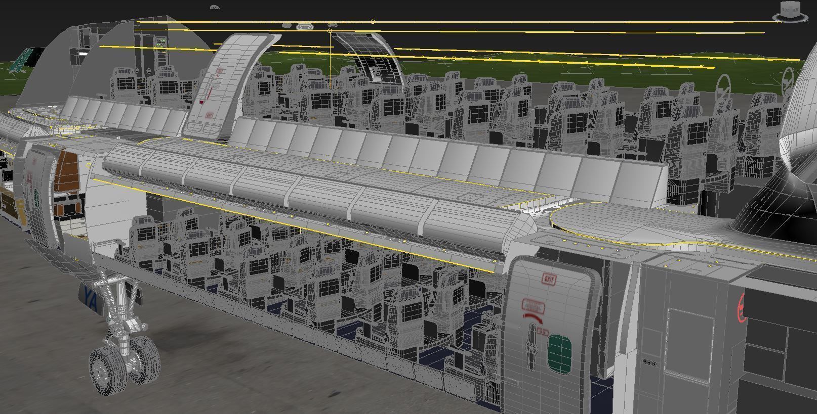 B 747-8 with Interior  3D model_27