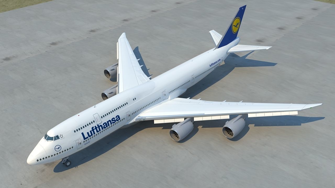 B 747-8 with Interior  3D model_9
