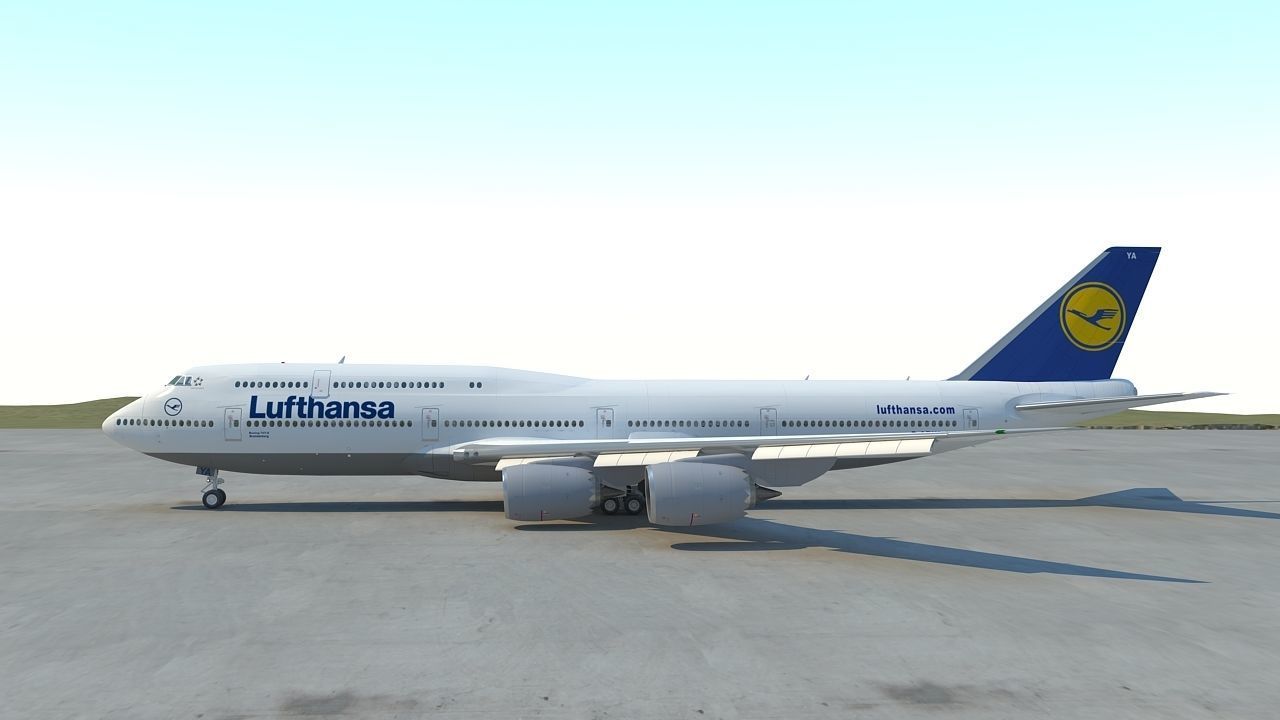 B 747-8 with Interior  3D model_2