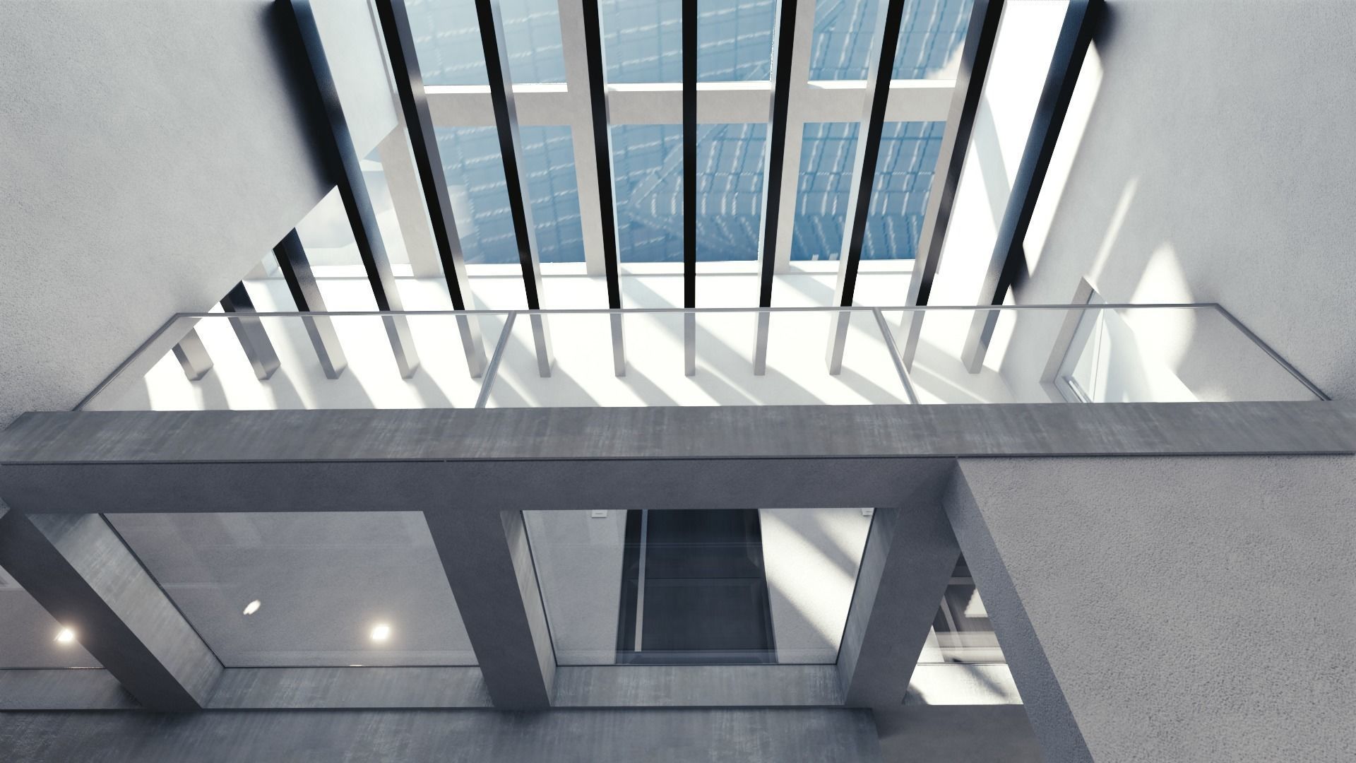 Blender Eevee Modern Mansion Low-poly 3D model_17